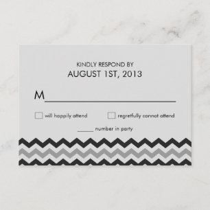 Réponse du Mariage moderne Chevron Zigzag RSVP