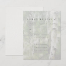Réponse du mariage RSVP Carte Aspen Tree Design
