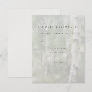 Réponse du mariage RSVP Carte Aspen Tree Design 