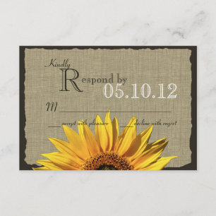 Réponse du tournesol et du burlap