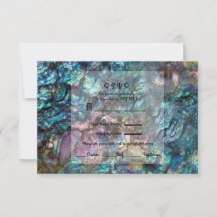 Réponse iridescente de Shell RSVP de mer d'ormeau