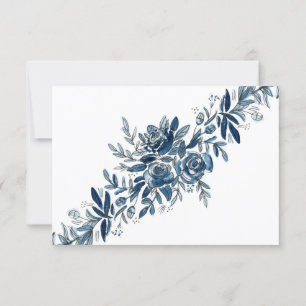 Réponse mariage aux fleurs d'indigo avec sélection