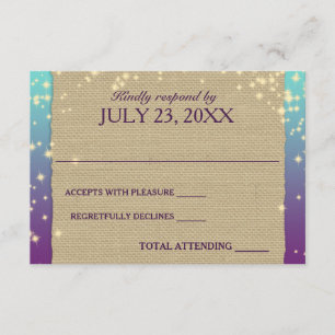 Réponse Mariage étincelante de Rustic Ombre