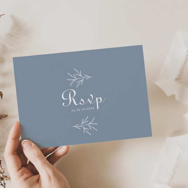 Réponse minimale au choix de menu de mariage bleu  (Créateur téléchargé)