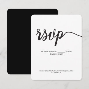 Réponse numérique à script noir et blanc simple