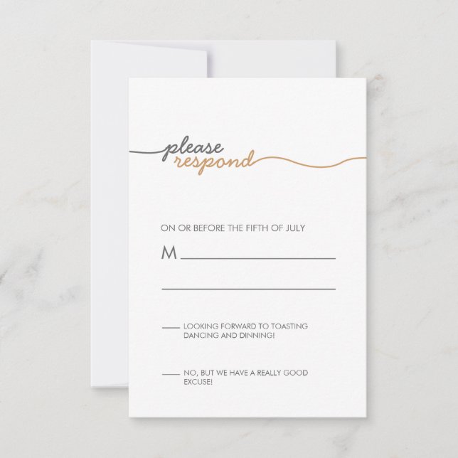 Réponse Or simple et élégante (Devant)