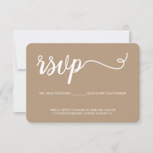 Réponse par courriel RSVP Brown et blanche