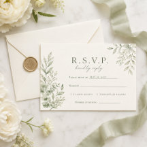 Réponse personnalisée de mariage artistique botani