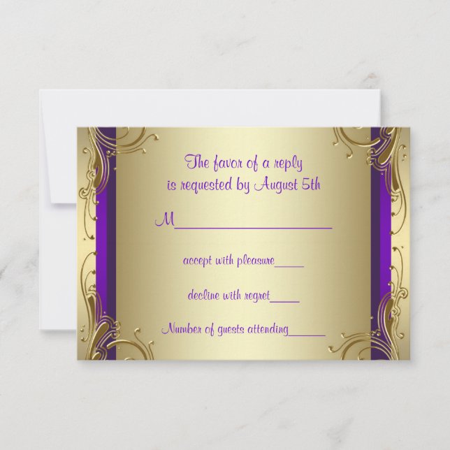 Réponse pour la fête d'anniversaire de mariage de  (Devant)