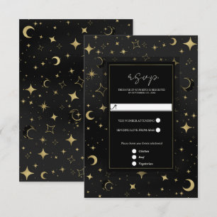 Réponse pour le Mariage Lune Céleste Étoiles Noir 
