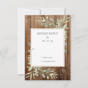 Réponse pour mariage aquarelle végétation bois rus