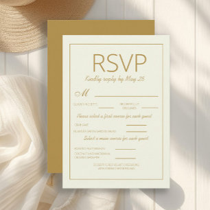 Réponse pour mariage Ivory Gold Moderne Choix de r