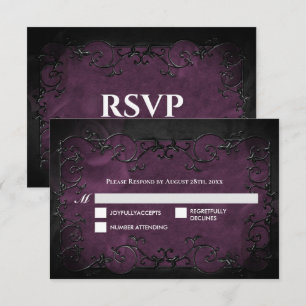 Réponse pour un mariage gothique Halloween violet 