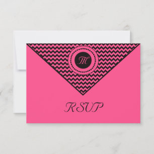 Réponse RSVP Chevron Rose