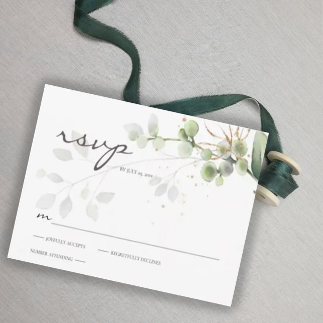 Réponse RSVP de feuillage d'eucalyptus classique (Créateur téléchargé)