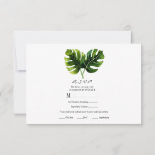 Réponse RSVP de mariage aux feuilles de palmiers t