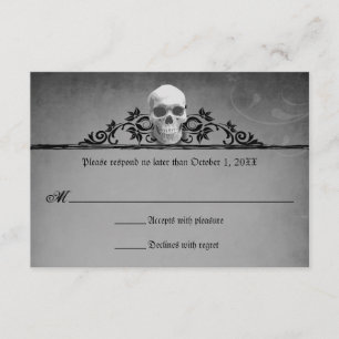 Réponse RSVP de mariage de Halloween de cadre de