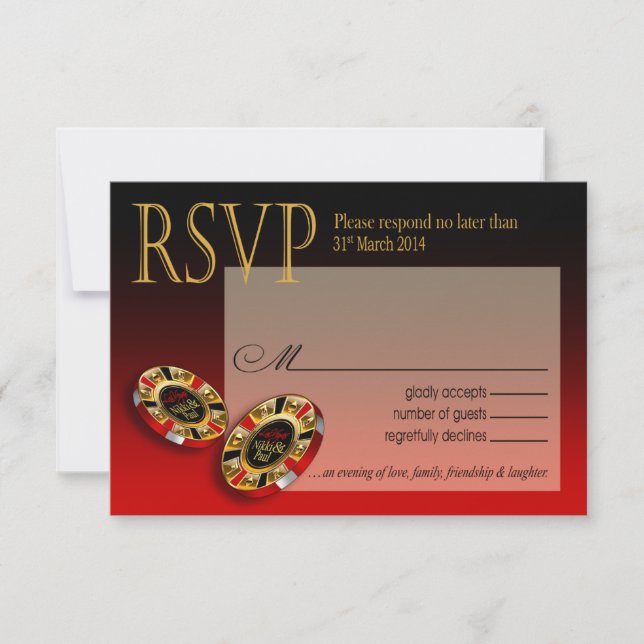 Réponse RSVP de Nikki Las Vegas Deluxe (Devant)