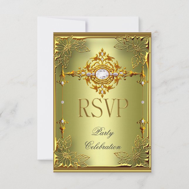 Réponse RSVP Elite Avocat Vert Or (Devant)