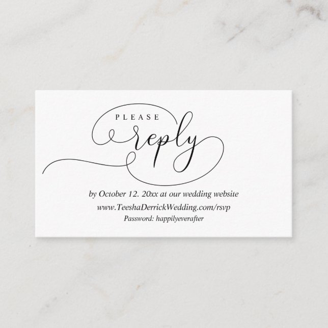 Réponse RSVP en ligne, carte de boîtier Mariage mo (Devant)