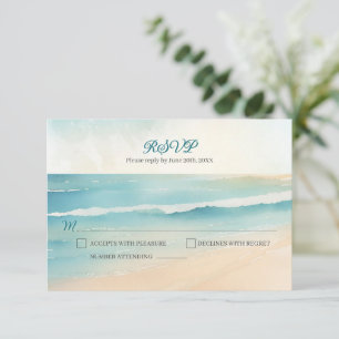 Réponse RSVP pour le mariage aux rames de plage à 
