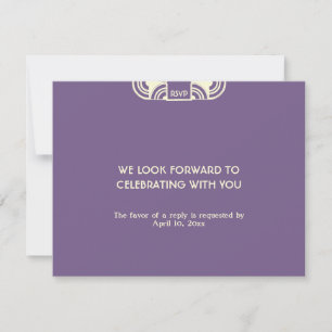 Réponse RSVP pour l'encadrement de mariage violet