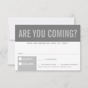 RÉPONSE RSVP RÉPONSE fun bold block dark grey