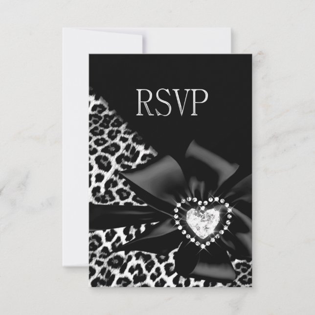 Réponse RSVP Réponse Toute Partie Leopard Black Si (Devant)