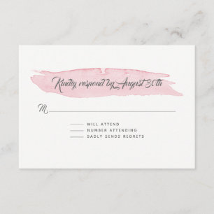 Réponse RSVP Simple Aquarelle Laver Brush Strot