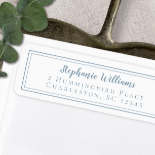 Réponse simple au mariage bleu poussiéreux et blan