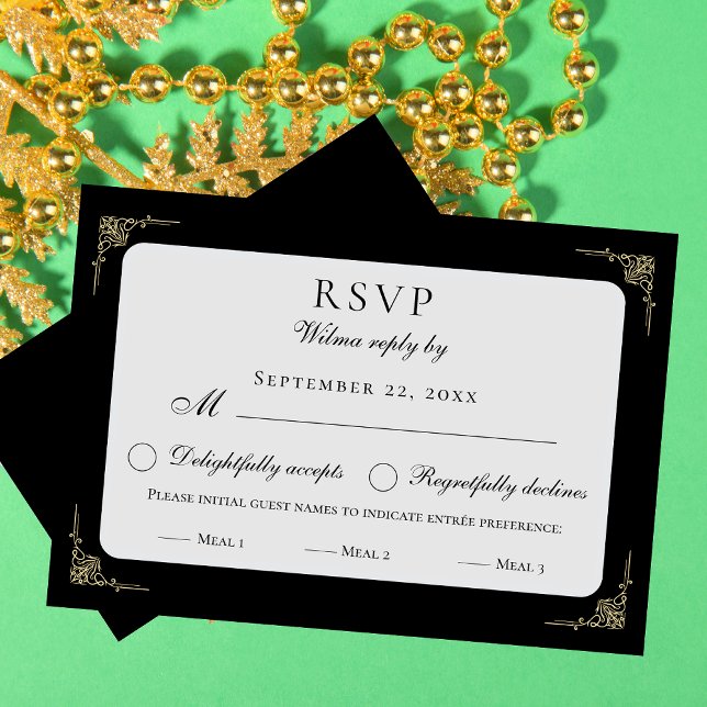 Réponse souhaitée pour le choix du repas Noir Blan (Créateur téléchargé)