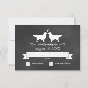 Réponses RSVP de mariage avec silhouettes de Golde
