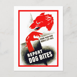 Report Dog Bites Postcard