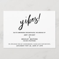 Reporté Mariage Humoristique "Yikes !" Faire-part