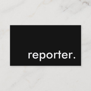 reporter. business card