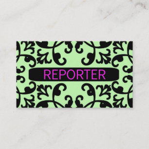 Reporter Damask Business Card