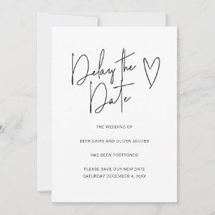 Reporter la date Changement de plans Invitation si