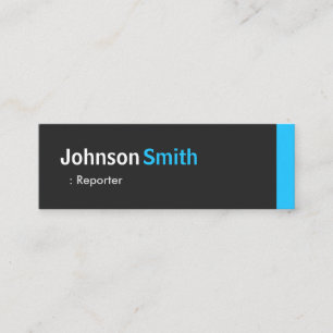 Reporter - Personal Aqua Blue Mini Business Card