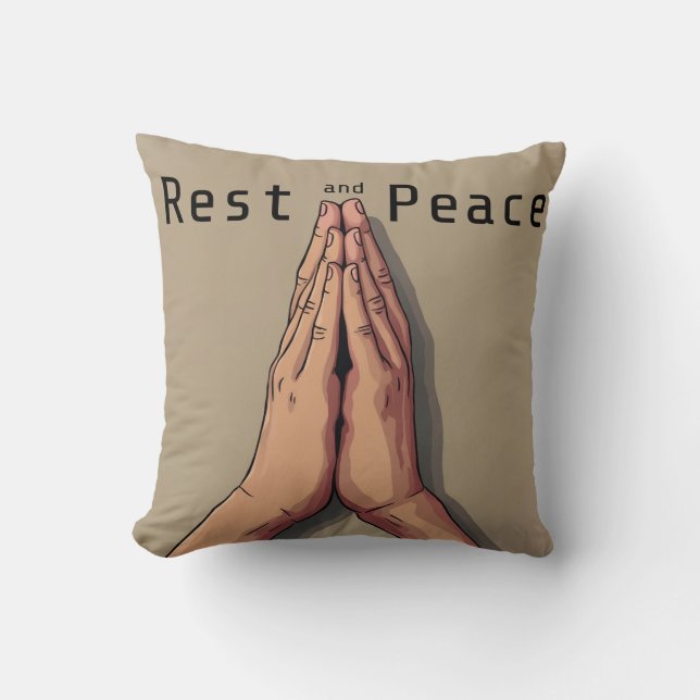 Repos et Paix Namaste Coussin (Recto)