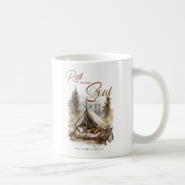 Repose-toi sur ton âme Christian Boho Coffee Mug (Droite)