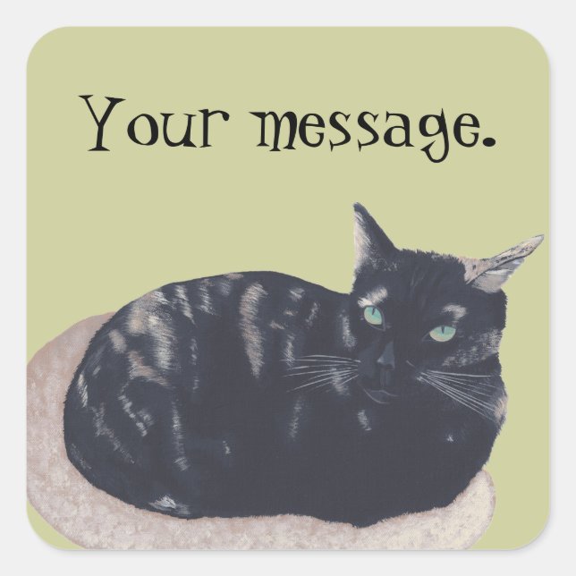 Repose Tortoise Shell Cat Vos Stickers Message (Devant)