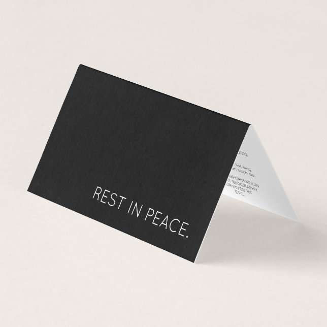 reposer en paix plié (Front)