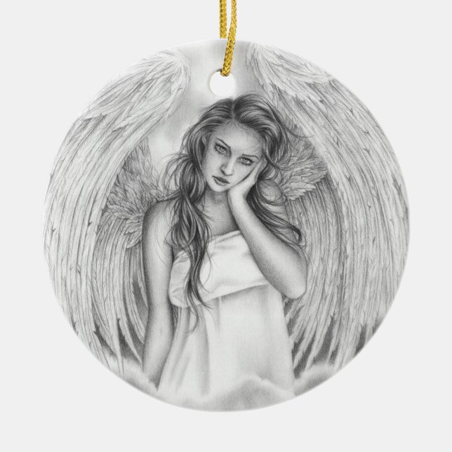 Reposez mon ornement d'ange d'amour (Devant)