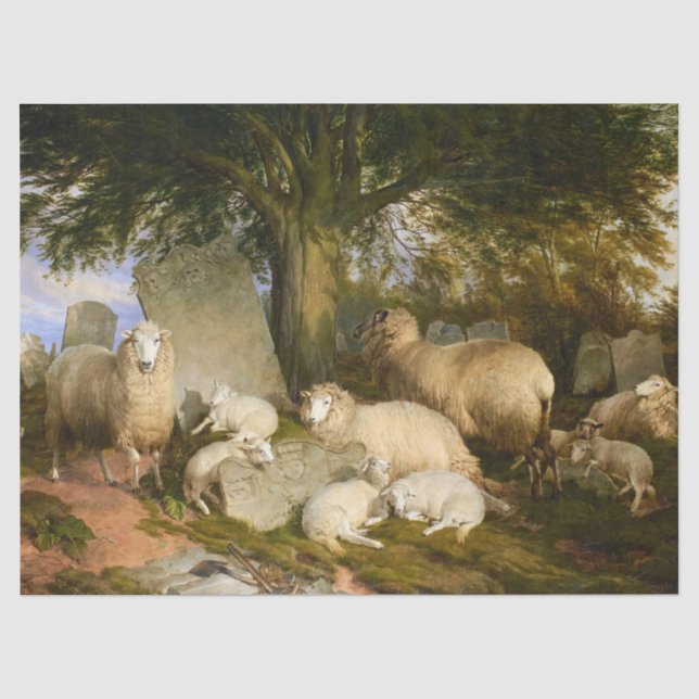 Reposing on God's Acre by Thomas Sidney Cooper Tissue Paper (Front)