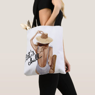 Reposons-nous - Relaxed Beach girl Sac fourre-tout