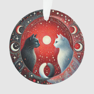 Représentation artistique de chats Yin et Yang