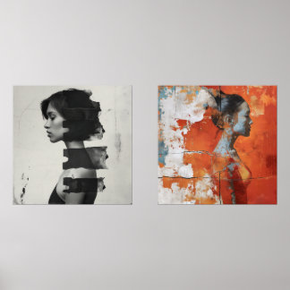 Représentation artistique montrant une femme dans 