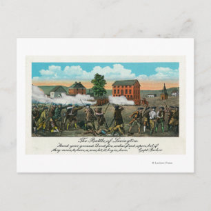 Representation of the Battle of Lexington Postcard