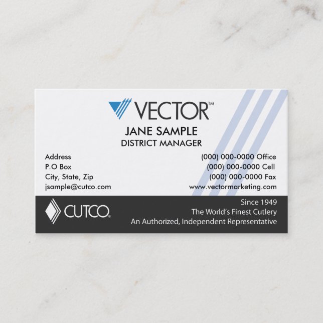 Representative & Manager Business Cards (Front)