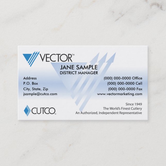 Representative & Manager Business Cards (Front)